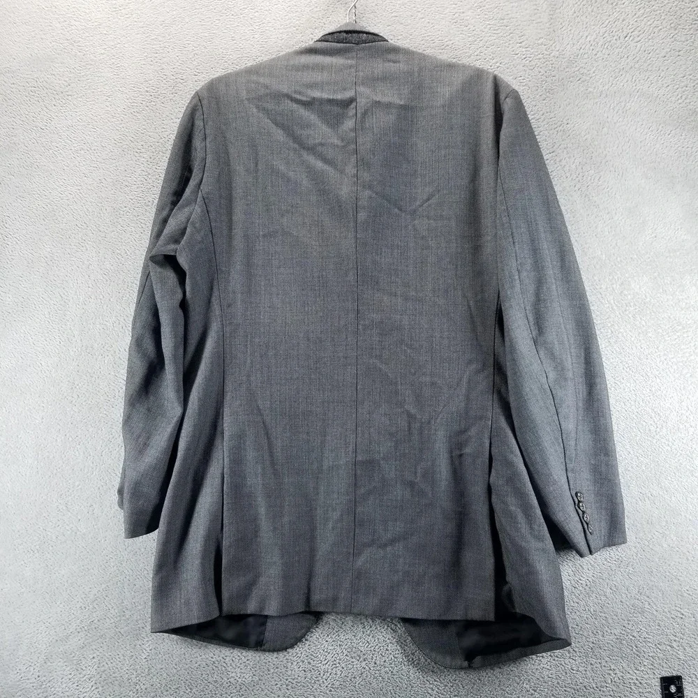 Polo By Ralph Lauren Blazer Mens 42 Gray Wool Check Sport Coat Jacket Made Italy